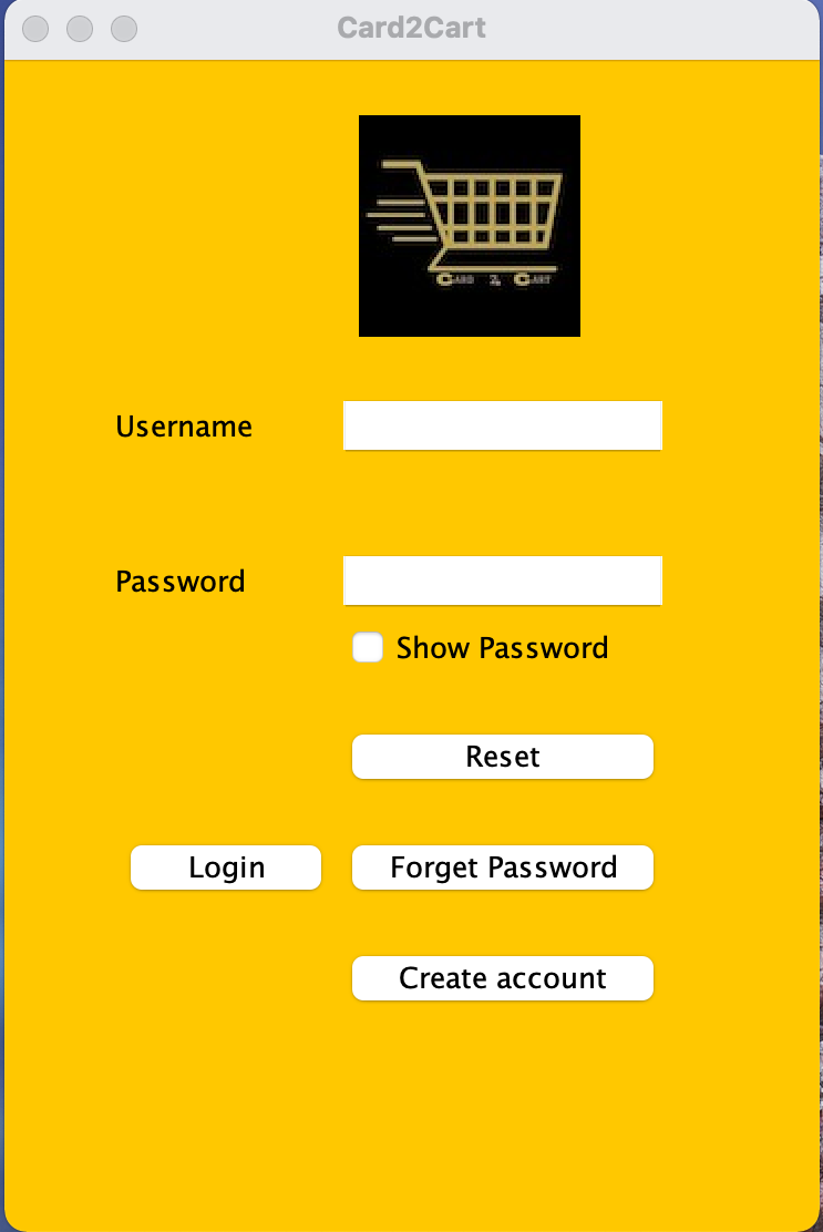Login page with account recovery for each of our clients